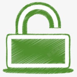 encrypted绿色的解锁图标高清图片