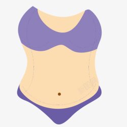 男人瘦腹部女人身体腹部肚子矢量图高清图片