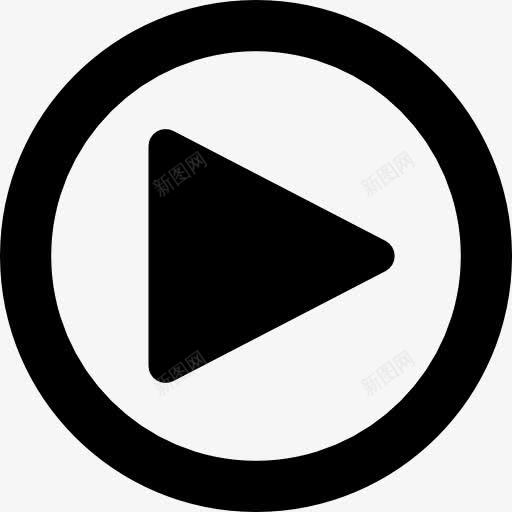 圆形的播放按钮图标png_新图网 https://ixintu.com 多媒体播放器 多媒体选项 播放按钮 箭 视频播放器 音乐播放器