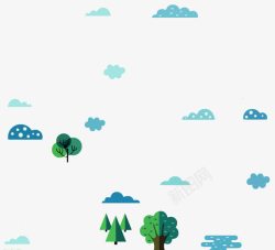 树林天空云朵森林高清图片