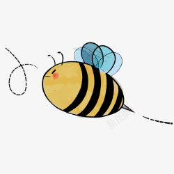 飞翔的蜜蜂卡通蜜蜂昆虫矢量图高清图片