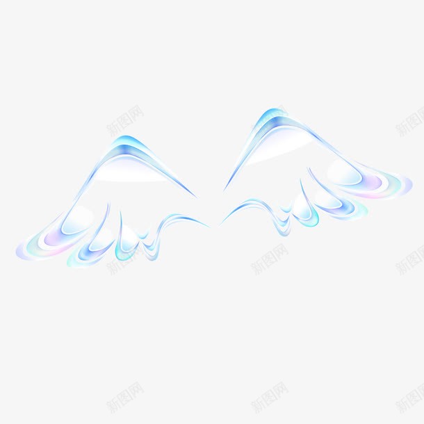天使的翅膀png免抠素材_新图网 https://ixintu.com 七彩 卡通 可爱 天使 天使与魔鬼 天使羽翼 梦幻 翅膀