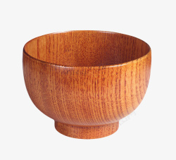 耐用抗摔棕色容器条纹空的木制碗实物高清图片