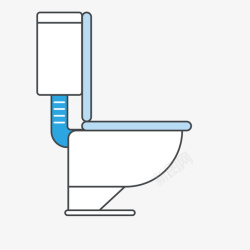 撞色图标侧面撞色扁平化马桶简约图标高清图片
