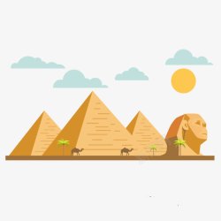 埃及金字塔扁平化素材