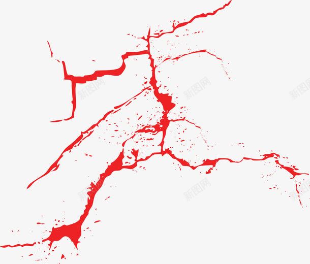 红色裂纹png免抠素材_新图网 https://ixintu.com 地面 干涸 干裂 开裂 开裂的地面 破裂 破裂地面 裂纹