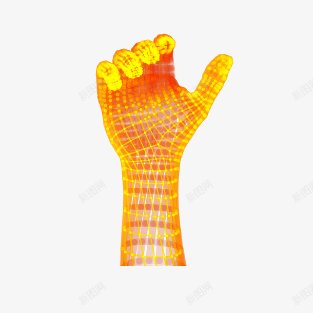 手指人工智能手模型矢量图eps免抠素材_新图网 https://ixintu.com 人工智能 创意 发光 手势 手模型 未来 点线 科技 粒子 脉络 黄色 矢量图
