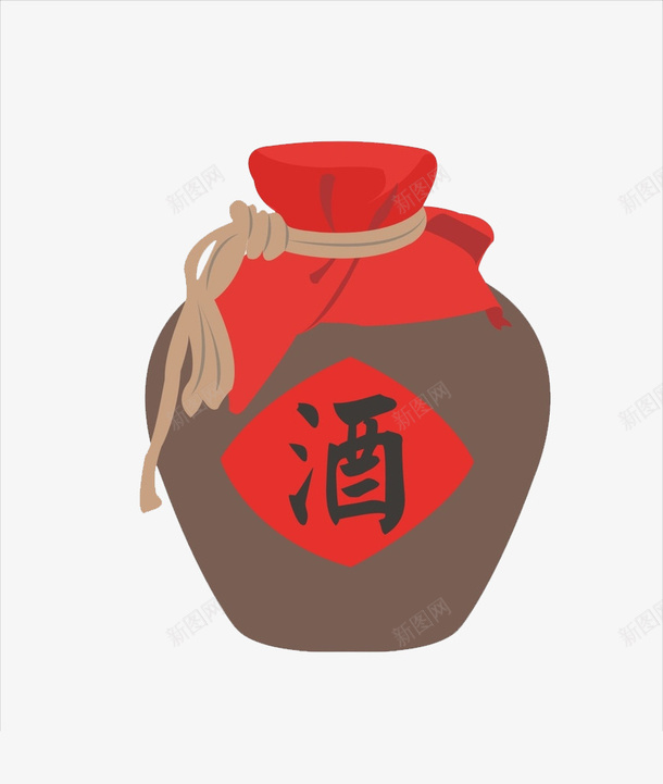 复古酒坛香酒图png免抠素材_新图网 https://ixintu.com 古风酒坛 复古 字体 水 红色酒坛子 酒 酒坛子 酒瓮 香酒