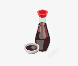 调料瓶手绘酱油矢量图图标高清图片