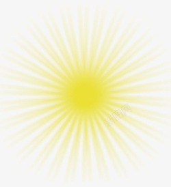 黄色放射亮光太阳素材