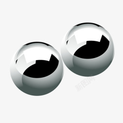 黑白圆球黑白质感立体金属圆球矢量图高清图片