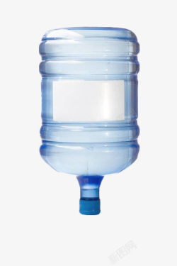 手绘蓝色透明饮用水水桶素材