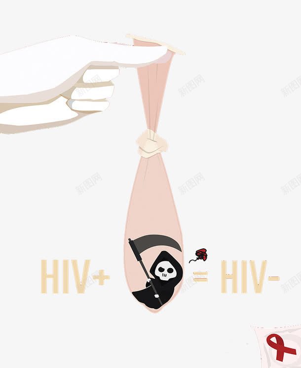 预防艾滋病创意宣传png免抠素材_新图网 https://ixintu.com 两性 创意 新颖 艾滋病