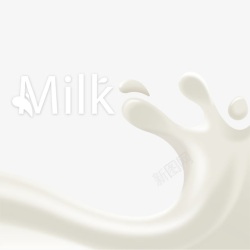 动态流动液体水花牛奶艺术logo图标高清图片