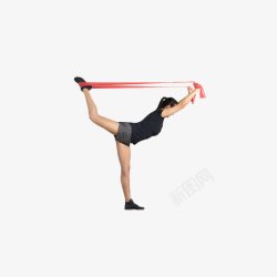 健身瑜伽拉力带捷英飞瑜伽健身弹力带红色高清图片