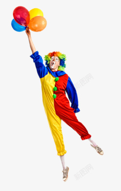 41快乐愚人节拿气球的小丑高清图片