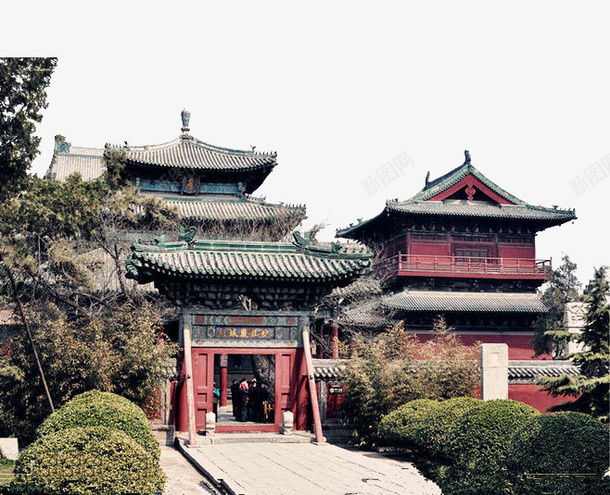 河北兴隆寺门楼psd免抠素材_新图网 https://ixintu.com 兴隆寺 庙宇 摄影 河北 门楼