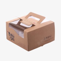 芝士蛋糕盒手提糕点盒高清图片