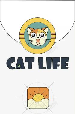 猫的胡须小猫宠物店logo图标高清图片