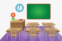 教室讲桌卡通课堂布置高清图片