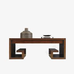 定制茶几美式客厅咖啡桌实木家具高清图片