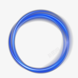 特效光圈蓝色圆环光圈元素矢量图高清图片