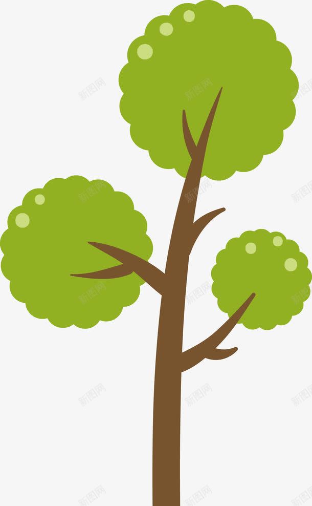绿色树木png免抠素材_新图网 https://ixintu.com 叶子 大树 小树 成长过程 树 树木 树苗 植物 绿色 绿色植物 茁壮成长