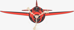 二战飞机红色轰炸机矢量图高清图片