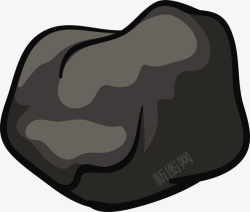 黑矿石巨石散落矿石矢量图高清图片