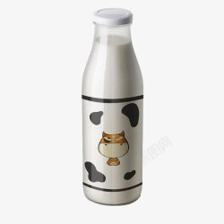 奶瓶宣传横幅可爱卡通牛奶瓶高清图片