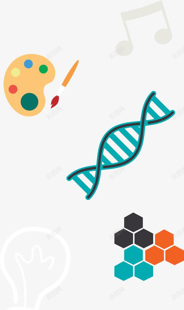 各科教育png免抠素材_新图网 https://ixintu.com DNA 画笔 音乐