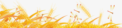 头顶黄枫叶手绘卡通黄色立秋植物高清图片