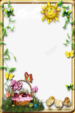 花卉云彩花框高清图片