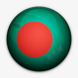 孟加拉国国旗对世界标志图标图标