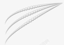 优美珍珠串手绘项链珠宝珍珠串图标高清图片
