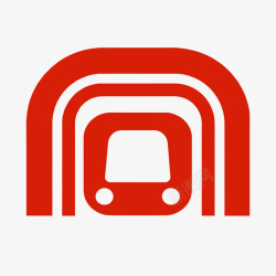 红色轨道红色合肥地铁logo元素图标高清图片