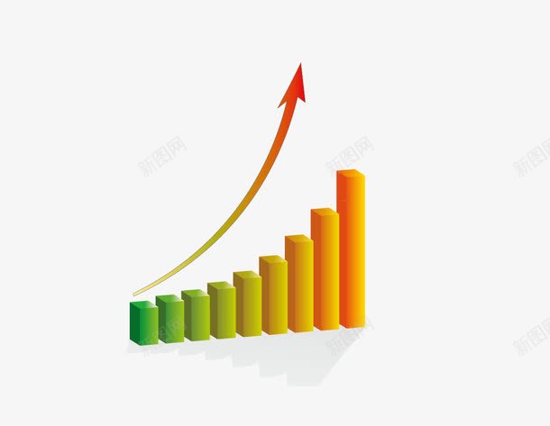 彩色箭头矢量图eps免抠素材_新图网 https://ixintu.com 上升 上升线 上市 企业 图表 折线 指标 数据 矢量图 股票 财富 销量上升 饼图