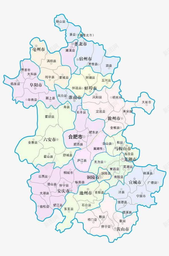 安徽地图png免抠素材_新图网 https://ixintu.com 国家地理 地图 地理 安徽 省份