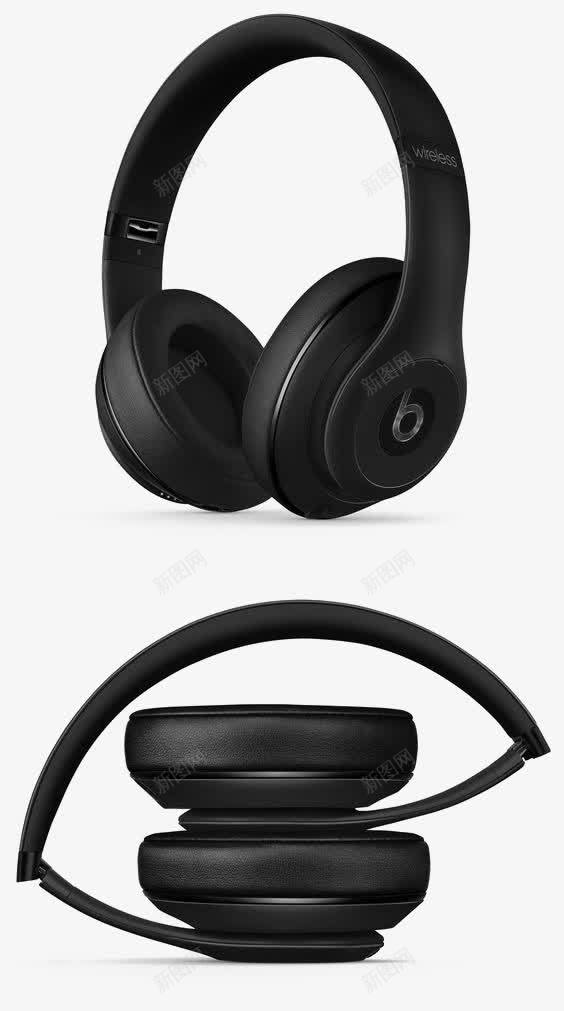 黑色耳机png免抠素材_新图网 https://ixintu.com HIFI耳机 产品实物 头戴式耳机 时尚耳机 重低音耳机