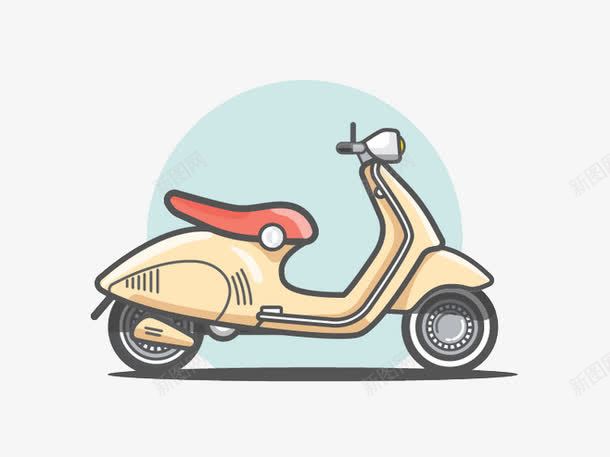 卡通摩托车png免抠素材_新图网 https://ixintu.com 交通工具 卡通 摩托车 汽车 电动车