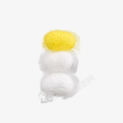 实物黄色蚕丝球蚕丝球实物三个高清图片