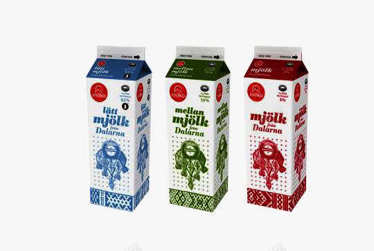 牛奶乳制品psd免抠素材_新图网 https://ixintu.com 产品实物 包装设计 牛奶盒子 红色 绿色 蓝色