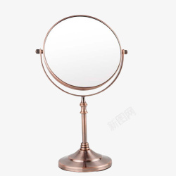 镜子玻璃圆形站立梳妆镜高清图片