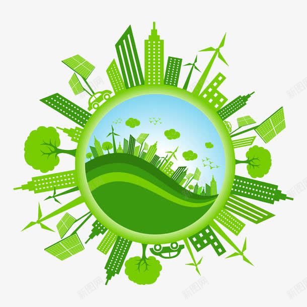 绿色地球环境png免抠素材_新图网 https://ixintu.com 世界地球日 世界环境日 和谐地球 环保 绿色