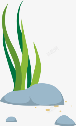 海草植物绿色清新水底海草高清图片