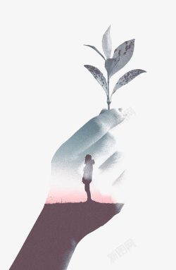 双重曝光人像摄影创意摄影高清图片