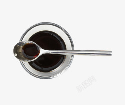 水晶醋碗黑色实物餐饮食醋高清图片