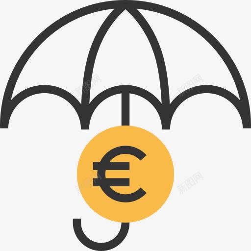 保险图标png_新图网 https://ixintu.com 保护伞 保险 欧元 货币 金融和商业