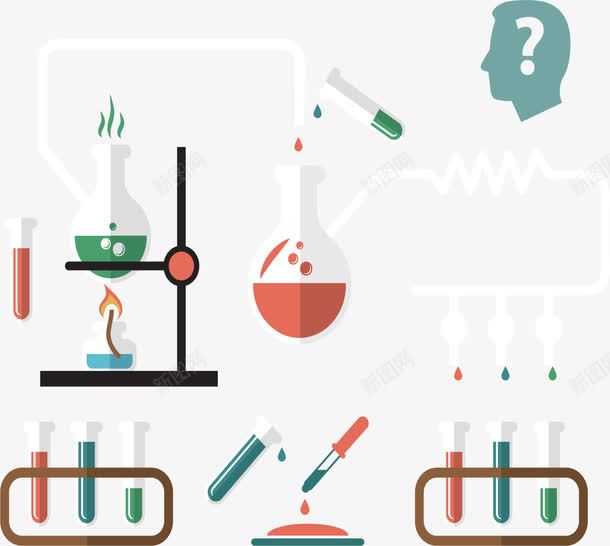 科学实验器材矢量图eps免抠素材_新图网 https://ixintu.com 化学实验 发明创造 实验室 生物实验 矢量素材 科学 矢量图