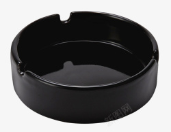 陶瓷烟灰缸黑色烟灰缸高清图片